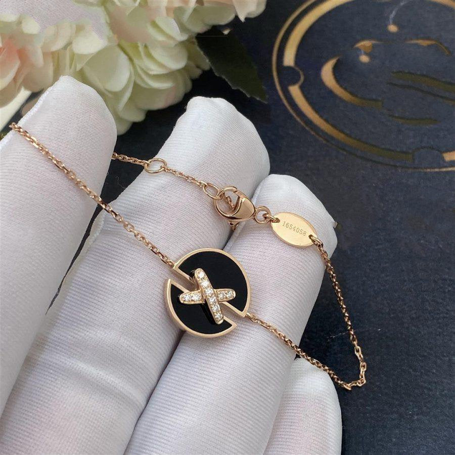 [CharmAmor]JEUX DE BRACELET ONYX PINK GOLD DIAMOND