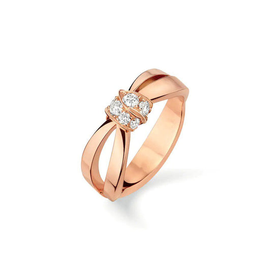 [CharmAmor]LIENS RING PINK GOLD DIAMOND