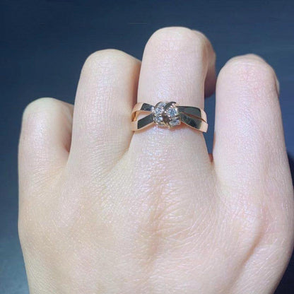 [CharmAmor]LIENS RING PINK GOLD DIAMOND