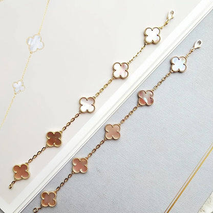 [CharmAmor]CLOVER 5 PINK MOP BRACELET