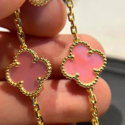 [CharmAmor]CLOVER 5 PINK MOP BRACELET