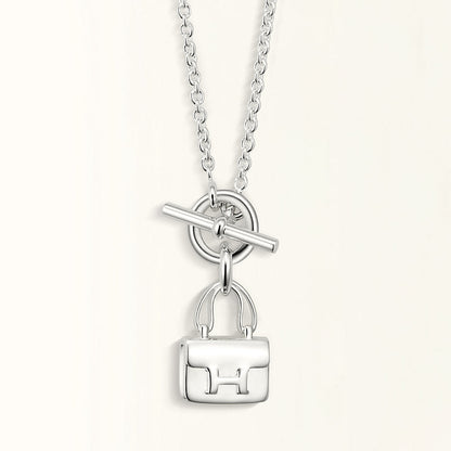 [CharmAmor]POP H PEDANT SILVER NECKLACE