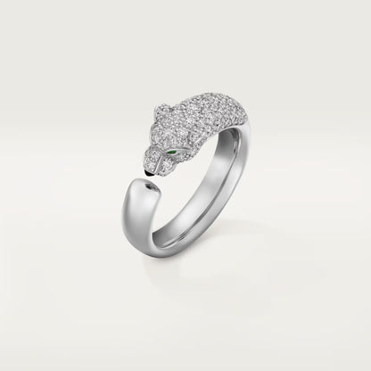 [CharmAmor]PANTHERE HALF DIAMOND SMALL RING