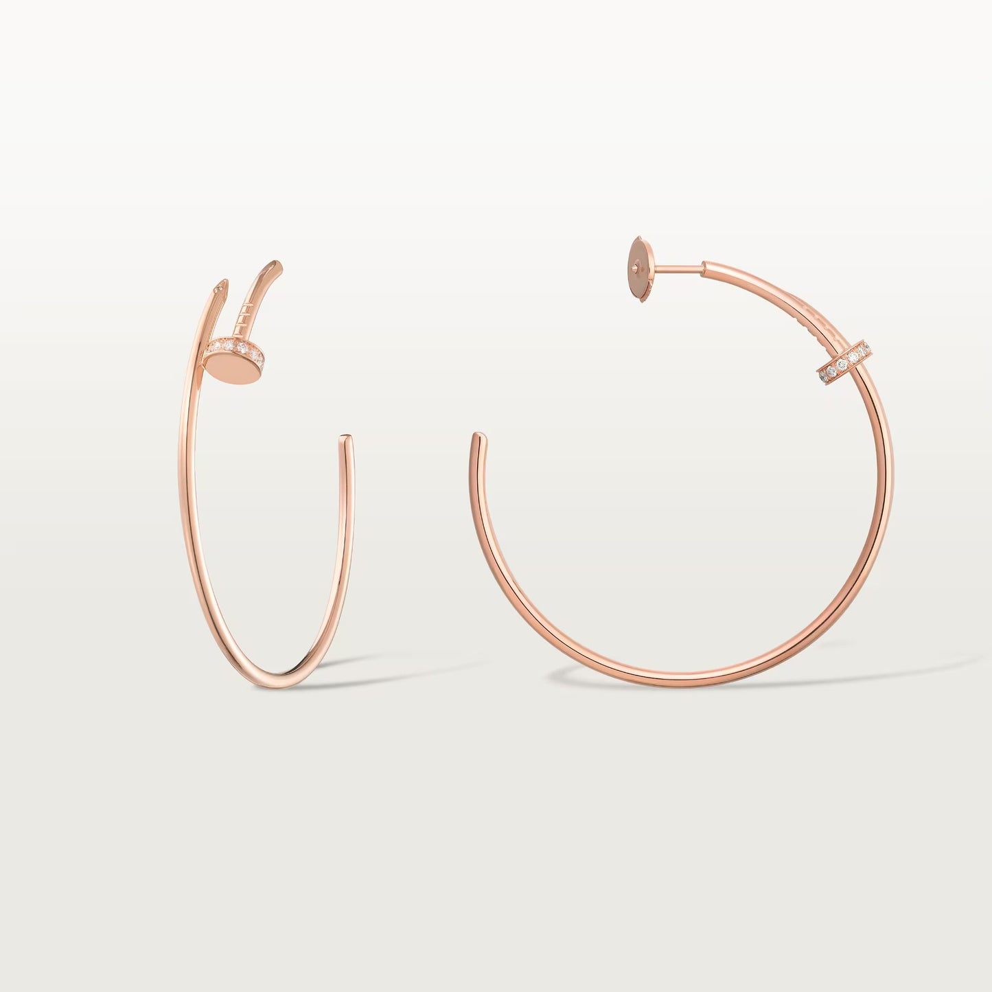 [CharmAmor]JUSTE HALF DIAMOND LARGE EARRINGS