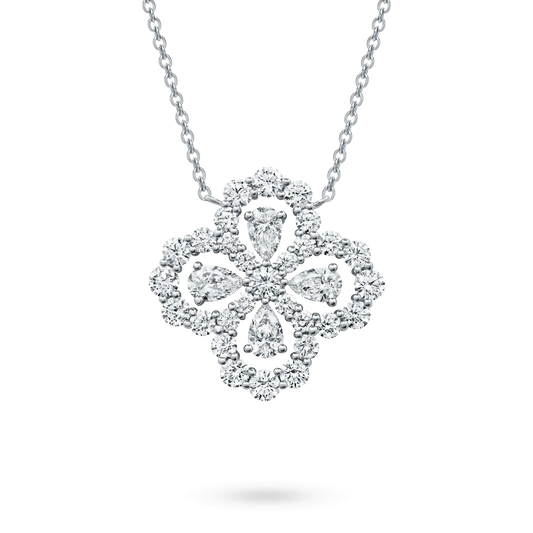 [CharmAmor]LOOP NECKLACE FULL MOTIF DIAMOND 16MM MULTIPLE COLORS