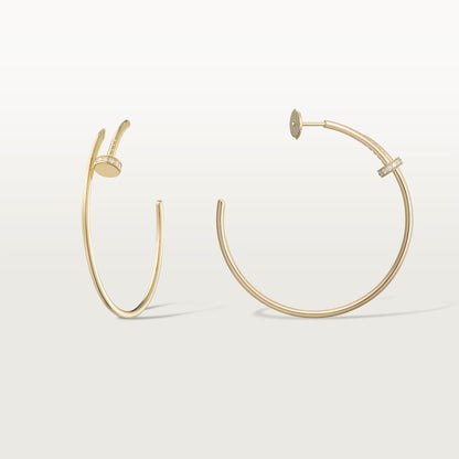 [CharmAmor]JUSTE HALF DIAMOND LARGE EARRINGS
