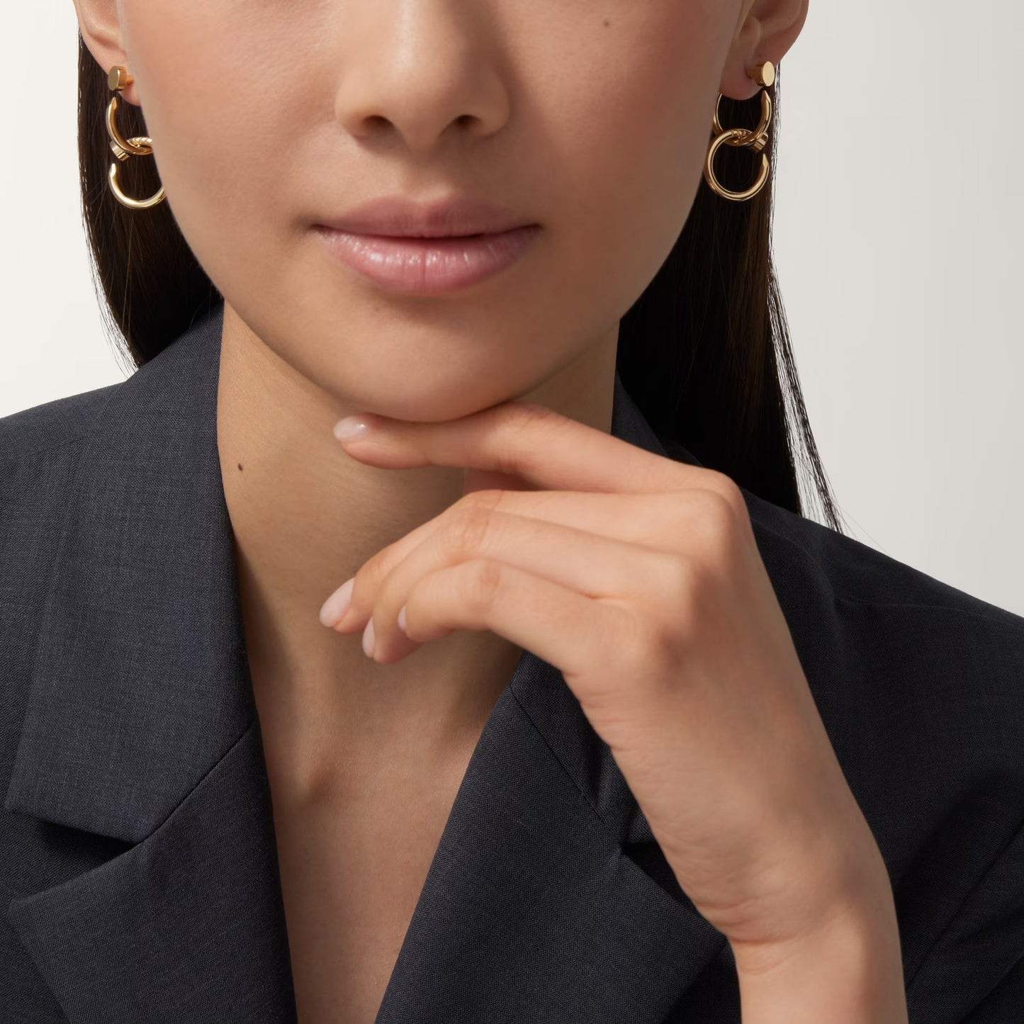 [CharmAmor]JUSTE NO DIAMOND DOUBLE EARRINGS