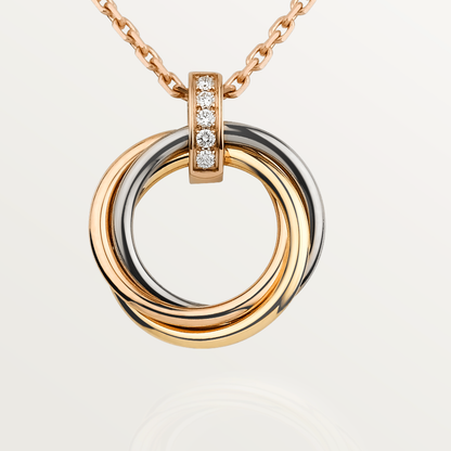 [CharmAmor]TRINITY NECKLACE GOLD  DIAMONDS