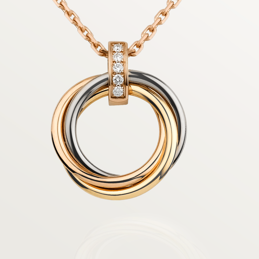 [CharmAmor]TRINITY NECKLACE GOLD  DIAMONDS