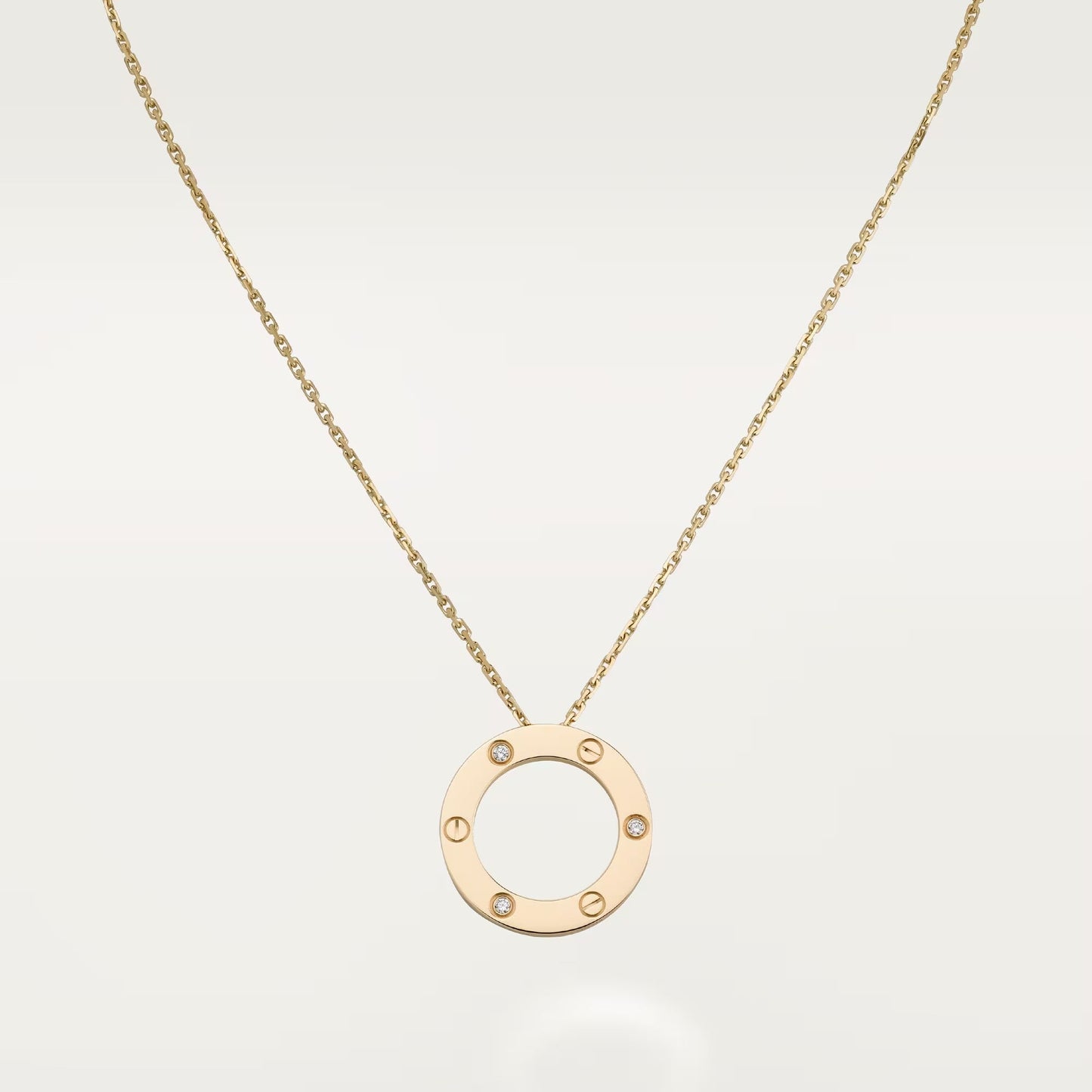[CharmAmor]LOVE NECKLACE 16MM 3 DIAMONDS