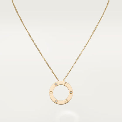 [CharmAmor]LOVE NECKLACE 16MM 3 DIAMONDS