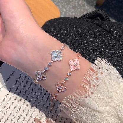 [CharmAmor]CLOVER 5 MOTIF PINK BLUE RED WHITE BRACELET