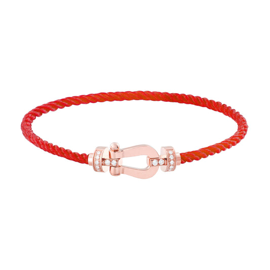 [CharmAmor]FORCE 10 HALF DIAMOND PINK GOLD RED CORDERI LARGE AND MEDIUM MODEL