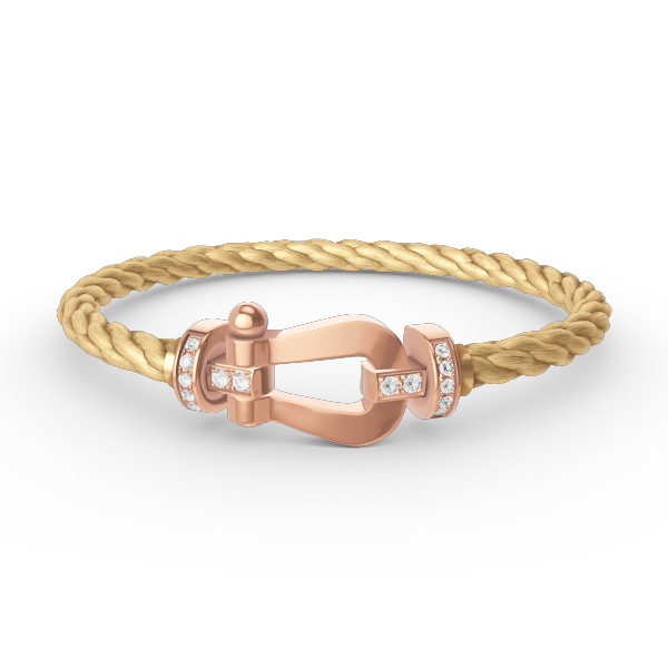 [CharmAmor]FORCE LARGE HORSESHOE HALF DIAMOND BRACELET ROSE GOLD