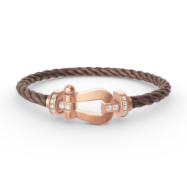 [CharmAmor]FORCE LARGE HORSESHOE HALF DIAMOND BRACELET ROSE GOLD