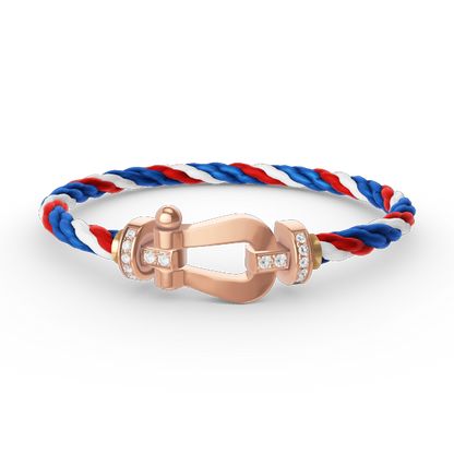 [CharmAmor]FORCE LARGE HORSESHOE HALF DIAMOND BRACELET ROSE GOLD