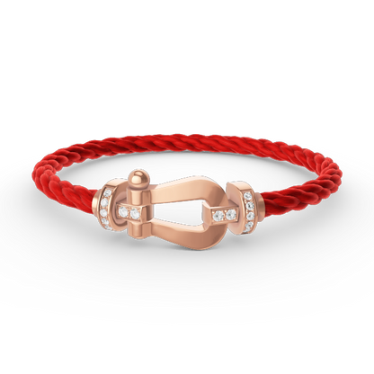 [CharmAmor]FORCE LARGE HORSESHOE HALF DIAMOND BRACELET ROSE GOLD