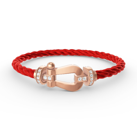 [CharmAmor]FORCE LARGE HORSESHOE HALF DIAMOND BRACELET ROSE GOLD