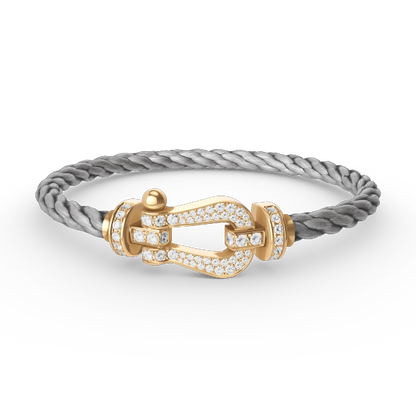 [CharmAmor]FORCE LARGE HORSESHOE FULL DIAMOND BRACELET GOLD