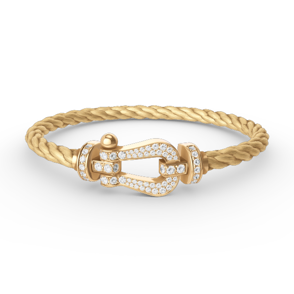[CharmAmor]FORCE LARGE HORSESHOE FULL DIAMOND BRACELET GOLD