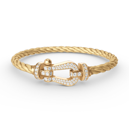 [CharmAmor]FORCE LARGE HORSESHOE FULL DIAMOND BRACELET GOLD
