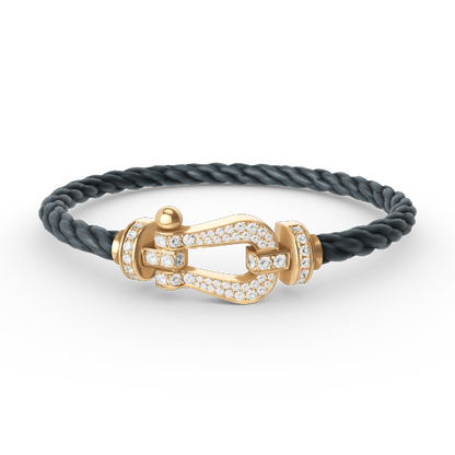 [CharmAmor]FORCE LARGE HORSESHOE FULL DIAMOND BRACELET GOLD
