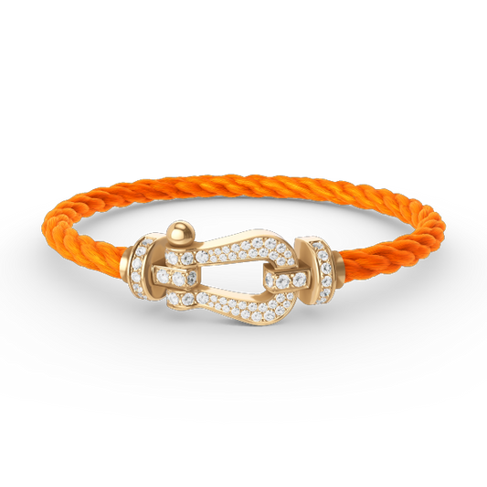 [CharmAmor]FORCE LARGE HORSESHOE FULL DIAMOND BRACELET GOLD
