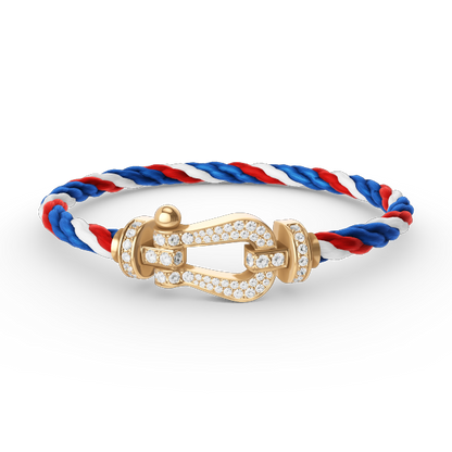 [CharmAmor]FORCE LARGE HORSESHOE FULL DIAMOND BRACELET GOLD