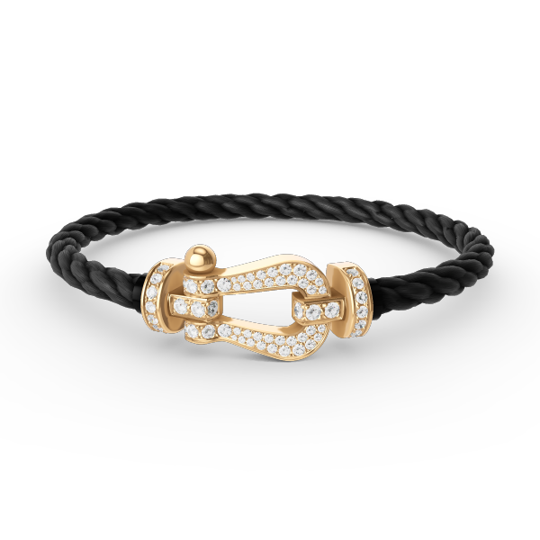 [CharmAmor]FORCE LARGE HORSESHOE FULL DIAMOND BRACELET GOLD