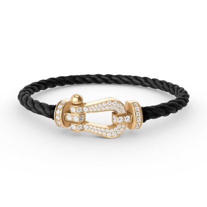 [CharmAmor]FORCE LARGE HORSESHOE FULL DIAMOND BRACELET GOLD
