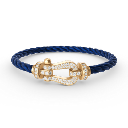 [CharmAmor]FORCE LARGE HORSESHOE FULL DIAMOND BRACELET GOLD