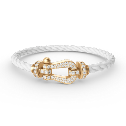 [CharmAmor]FORCE LARGE HORSESHOE FULL DIAMOND BRACELET GOLD