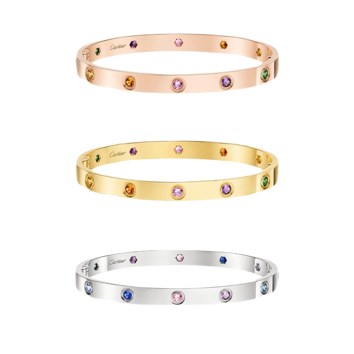 [CharmAmor]2026 RAINBOW LOVE BRACELET 6.1MM  10 DIAMONDS