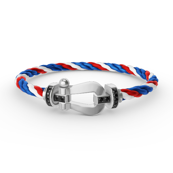 [CharmAmor]FORCE LARGE HORSESHOE BLACK DIAMOND BRACELET SILVER