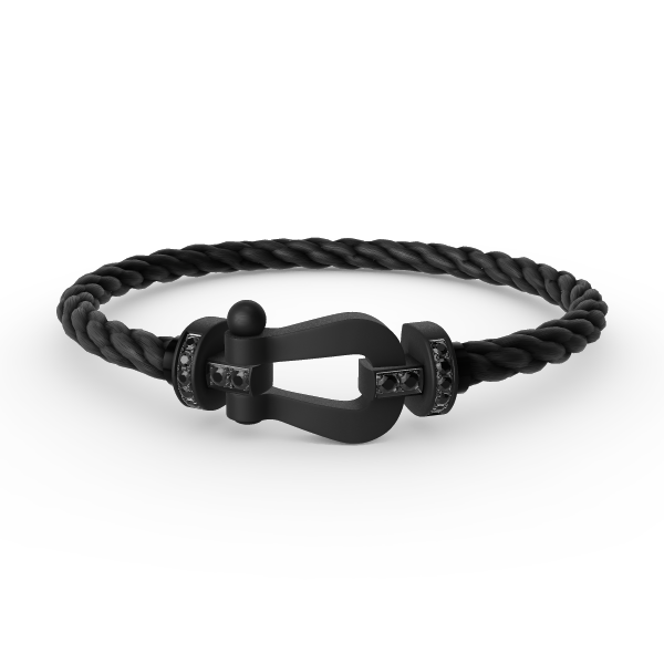 [CharmAmor]FORCE LARGE SERIES HORSESHOE BLACK SAMURAI BRACELET