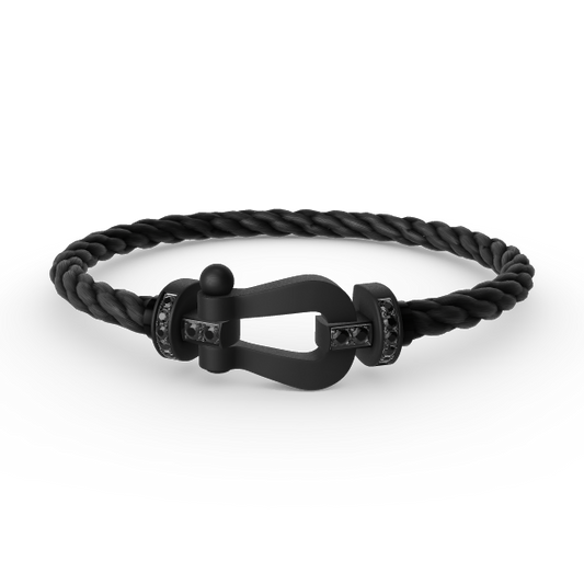 [CharmAmor]FORCE LARGE SERIES HORSESHOE BLACK SAMURAI BRACELET