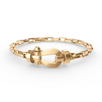 [CharmAmor]FORCE LARGE HORSESHOE CLASP  METAL BRACELET