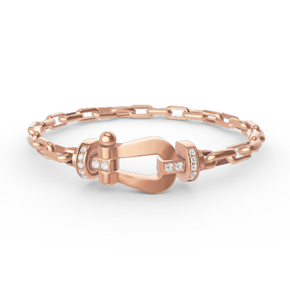 [CharmAmor]FORCE LARGE HORSESHOE CLASP  METAL BRACELET