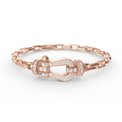 [CharmAmor]FORCE LARGE HORSESHOE CLASP  METAL BRACELET