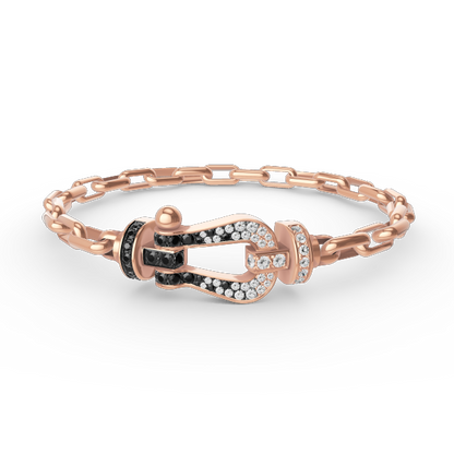 [CharmAmor]FORCE LARGE HORSESHOE CLASP  METAL BRACELET