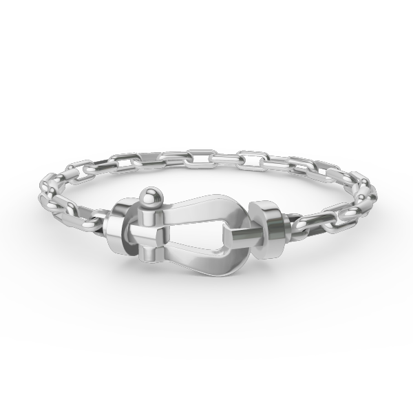 [CharmAmor]FORCE LARGE HORSESHOE CLASP  METAL BRACELET
