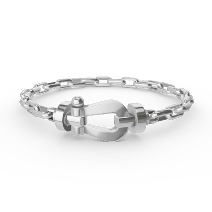 [CharmAmor]FORCE LARGE HORSESHOE CLASP  METAL BRACELET