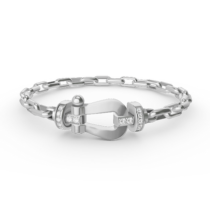 [CharmAmor]FORCE LARGE HORSESHOE CLASP  METAL BRACELET