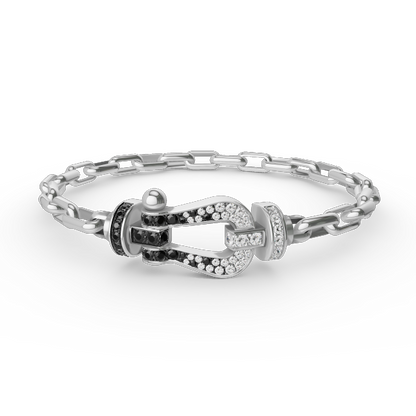[CharmAmor]FORCE LARGE HORSESHOE CLASP  METAL BRACELET