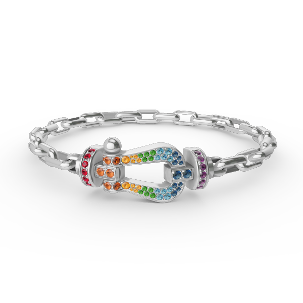 [CharmAmor]FORCE LARGE HORSESHOE CLASP  METAL BRACELET
