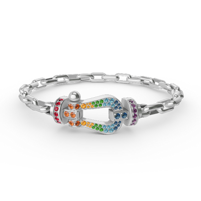 [CharmAmor]FORCE LARGE HORSESHOE CLASP  METAL BRACELET