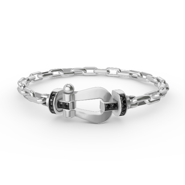[CharmAmor]FORCE LARGE HORSESHOE CLASP  METAL BRACELET