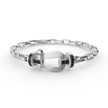 [CharmAmor]FORCE LARGE HORSESHOE CLASP  METAL BRACELET