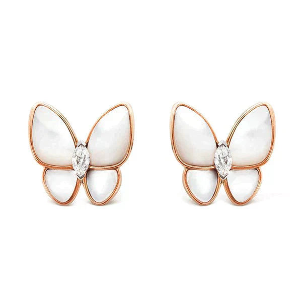 [CharmAmor]BUTTERFLY MOP DIAMOND EARRINGS