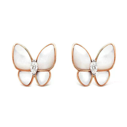 [CharmAmor]BUTTERFLY MOP DIAMOND EARRINGS